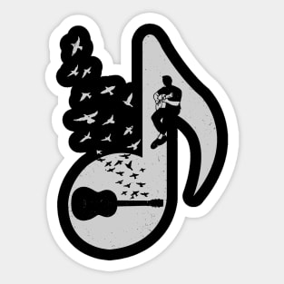 Musical note - Acoustic Guitar Sticker